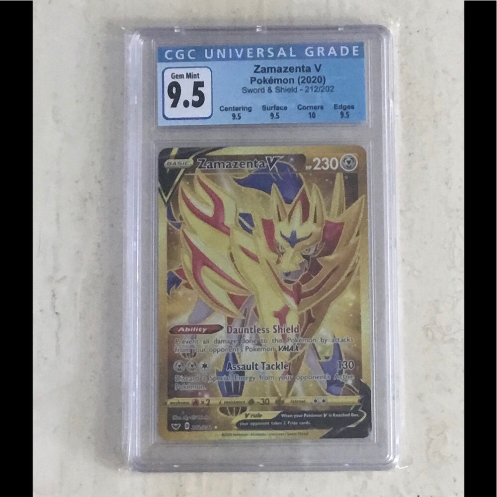 Zamazenta V Gold Pokémon 212/202 CGC 9.5 SWSH 2020 - Picture 3 of 7